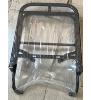 Rks Newlight 125 Kızaklı Kurye Çanta Demiri Ergoline Sürgülü Pizzacı Paket Demiri Supermoto (Siyah)