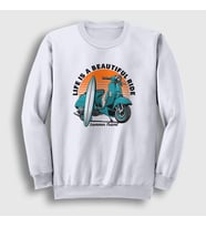 Presmono Unisex Beyaz Summer Lambretta Motorsiklet Scooter Sweatshirt 444591tt