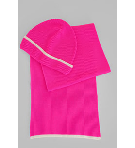 Chuba Çocuk Selanik Örgü Atkı Bere Takımı 7-9 & 10-12 Yaş Fuşya CHKIDS106