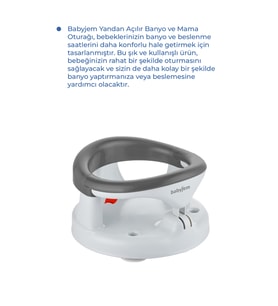 Yandan Açılır Banyo & Mama Oturağı Antrasit