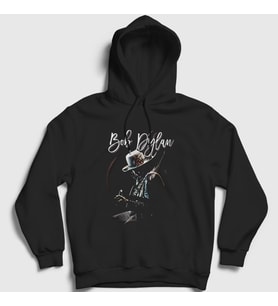 Presmono Unisex Siyah Unreleased Bob Dylan Kapüşonlu Sweatshirt 301633tt