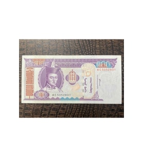 KAĞIT PARA MOĞOLISTAN 100 TUĞRİK Mongol Bank 2000 Yılı (10/10)- ÇİL ( UNC)
