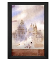 Manzara Temalı Kanvas Tablo 50 x 70 cm Siyah Çerçeve
