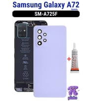 Samsung Galaxy A72 Arka Kapak Pil Batarya Kapağı Kamera Lensli SM-A725F Uyumlu + B7000