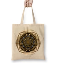 Mandala Teeshirts Mandala Sri Yantra Bez Çanta Uzun Saplı