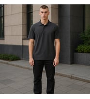 Climacool DryTouch Erkek Polo Gömlek Yaka Tişört – %100 Micro PES Deep Mash (Siyah)