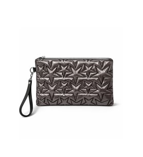 Yıldız Nakış İşlemeli Portföy El Çantası Bilek Askılı Saten Astarlı Clutch Çanta