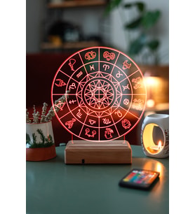 3D Astroloji Burçlar 16 Renk Gece Lambası