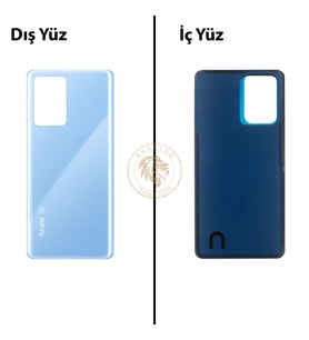 Xiaomi Redmi Note 12 Pro Plus 5G - Lenssiz Mavi Arka Pil Kapağı Batarya Kapağı Back Cover