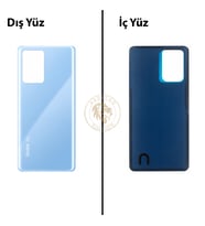 Xiaomi Redmi Note 12 Pro Plus 5G - Lenssiz Mavi Arka Pil Kapağı Batarya Kapağı Back Cover