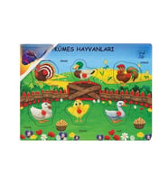 ONY-191-192-193 AHŞAP TUTMALI ÇİFTLİK SEVİMLİ KÜMES HAYVANLARI