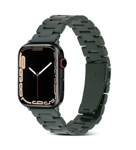 Apple Watch 38mm Uyumlu Kordon Paslanmaz Metal Baklalı Tasarım KRD-04 Kayış