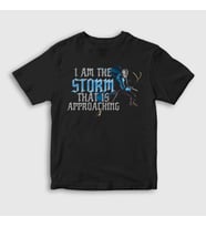 Presmono Unisex Çocuk Siyah Storm Approaching Dante Devil My Cry T-Shirt 534171tt