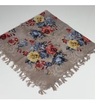 Sökme Boncuklu Pamuk Yazma - 95 x 95 (Vizon)