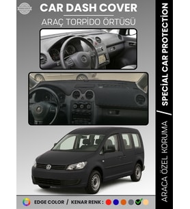 VOLKSWAGEN CADDY (2004-2015) Torpido Örtüsü Ön Göğüs Koruma Torpido Koruma Tam Uyum Çatlamayı Önler