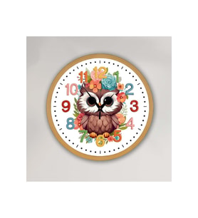 bilge Tasarım Çocuk odası Duvar Saati 30 x 30 CM (Karışık)