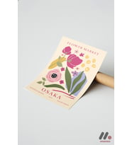 Flower Market Osaka Posteri, Çerçevesiz Yüksek Kalite Duvar Afişi - Ev Dekorasyonu