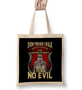 Christian Templar Knight I Fear No Evil Bez Çanta Uzun Saplı