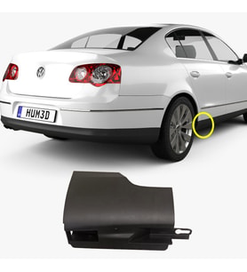 Volkswagen Passat B6 2006 - 2010 Arka Marşbiyel Uç Kapağı Sağ Yolcu Tarafı - 3C0853898A