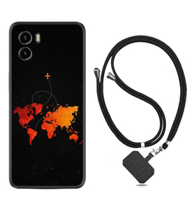 Vivo Y15S Y32 Y33S Y51 Y53S Kılıf Boyun Askılı Silikon İz Bırakan Uçak 1778