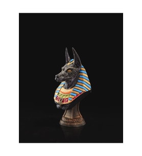 Antik Mısır Mitolojisi Tanrısı - Anubis Büst 15 Cm (Büyük Boy)