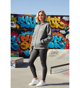 Kadın Kapüşonlu Düşük Kol Fermuarlı Örme Sweatshirt Fonksiyonel Dayanıklı Kaliteli Estetik