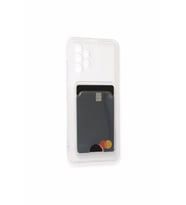 Samsung Galaxy A52 Uyumlu Kamera Korumalı Şeffaf Kartlıklı CARD CASE