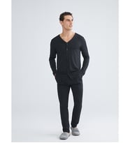 LC WAIKIKI Siyah Standart Kalıp Erkek Pijama Takımı