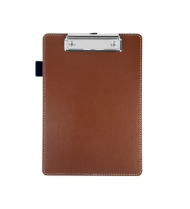 Sekreterlik,A5 Küçük Boy,Kapaksız,A5 Clipboard Vegan Suni Deri,17,5x24,5 cm.,Taba