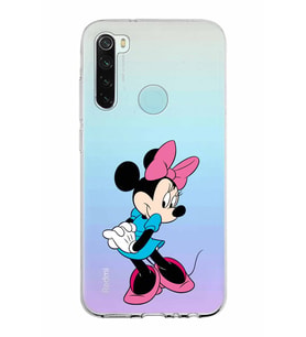 Xiaomi Redmi Note 8 Uyumlu Kapak Minnie Mouse Tasarımlı Şeffaf Silikon Kılıf