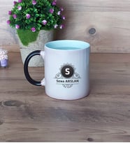 Baş Harf ve İsim Soyisim Kupa Bardak Sihirli Abiye Arkadaşa Sevgiliye Doğum Günü Hediyesi