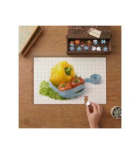 Sağlıklı Beslenme - Diyet Tasarımı 240 parça Ahşap Puzzle Ahşap Kutuda MP01700
