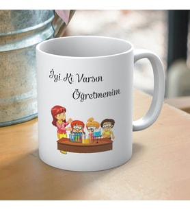 İyi Kİ Varsın Öğretmenim Yazılı Öğretmenler Günü Hediyelik Baskılı Kupa