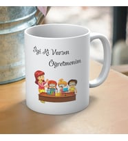 İyi Kİ Varsın Öğretmenim Yazılı Öğretmenler Günü Hediyelik Baskılı Kupa