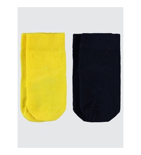 Civil Baby Erkek Bebek Kaydırmaz 2'li Çorap Set 6-18 Ay Sarı