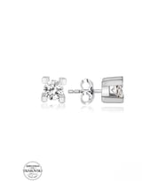SWAROVSKİ TAŞLI  ZİRCONİA PIRLANTA MONTÜR TEK TAŞ 925 AYAR GÜMÜŞ KÜPE