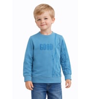 Erkek Çocuk Önü Arkası Baskılı Sweatshirt BGL-ST05241 (Yeşil)