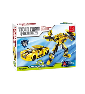 Mulvxurg  Urg02  Titan Form Heroes 244 Parça 2 In 1 Araca Dönüşen Sarı Robot (Mulvix)