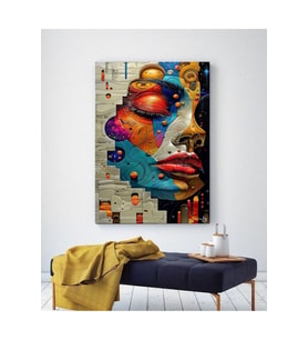 KADIN SANAT KANVAS TABLO EV DUVAR SALON OFİS MUTFAK HEDİYELİK DEKARASYON SÜSÜ ÖLÇÜ SEÇİNİZ :) (Sarı)