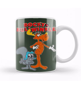 Rocky And Bullwinkle Kupa Bardak Porselen