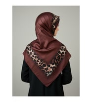 Soft Zarif Leopar Desenli Moda Trend Şal