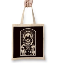 Santa Muerte Mexican Dead Mexico Sugar Skull Female Deity Bez Çanta Uzun Saplı