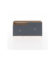 Arges Konsol 4 Raflı 4 Kapaklı 176x30x99 Çam-Antrasit/Çam
