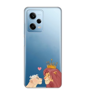 Redmi Note 12 Pro 5G Uyumlu Aslan Kral Tasarımlı Şeffaf Telefon Kılıfı