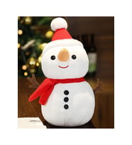 Elif mağazacılık peluş kardan adam 30cm ( yıkanabilir) (Beyaz)