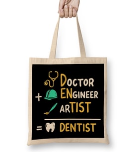 Doctor Engineer Artist Dentist 012 Bez Çanta Uzun Saplı