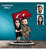 KİŞİYE ÖZEL ASKER TASARIMLI KARİKATÜR BİBLO B117