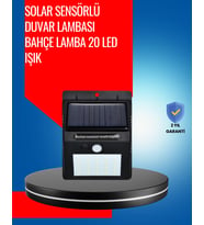 Solar Enerjiyle Çalışan Ip65 Su Geçirmez 20 Led Duvar Lambası