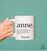 Kişiye Özel Anne Temalı Kupa Bardak