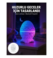 Mey İthalat® Bluetooth Hoparlör Özellikli 7 Renkli Gece Aydınlatması Yeni Nesil